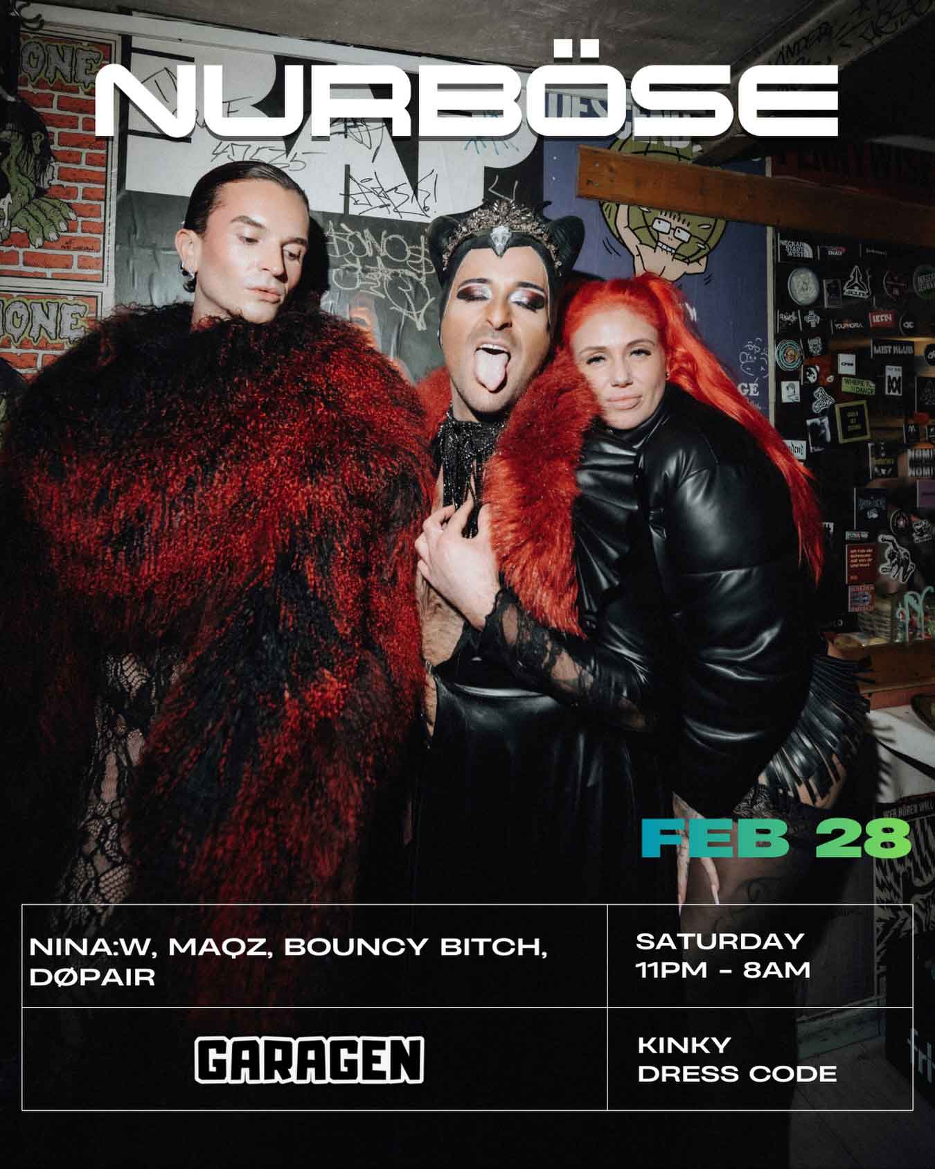 Nurböse 28. Februar Eventposter