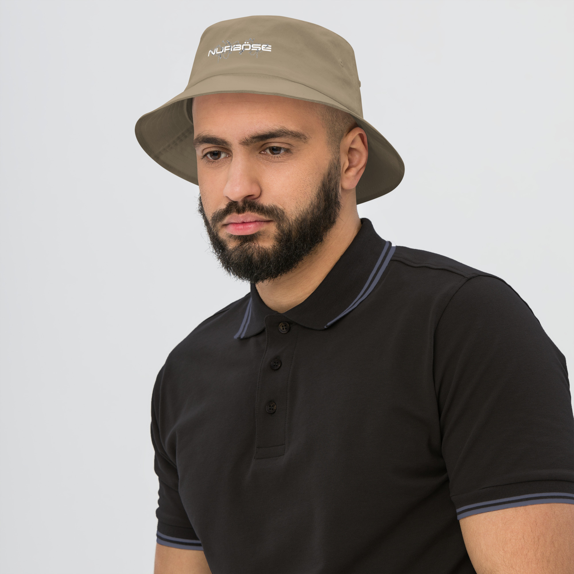 Unisex Signature Old School Bucket Hat Plug – Khaki