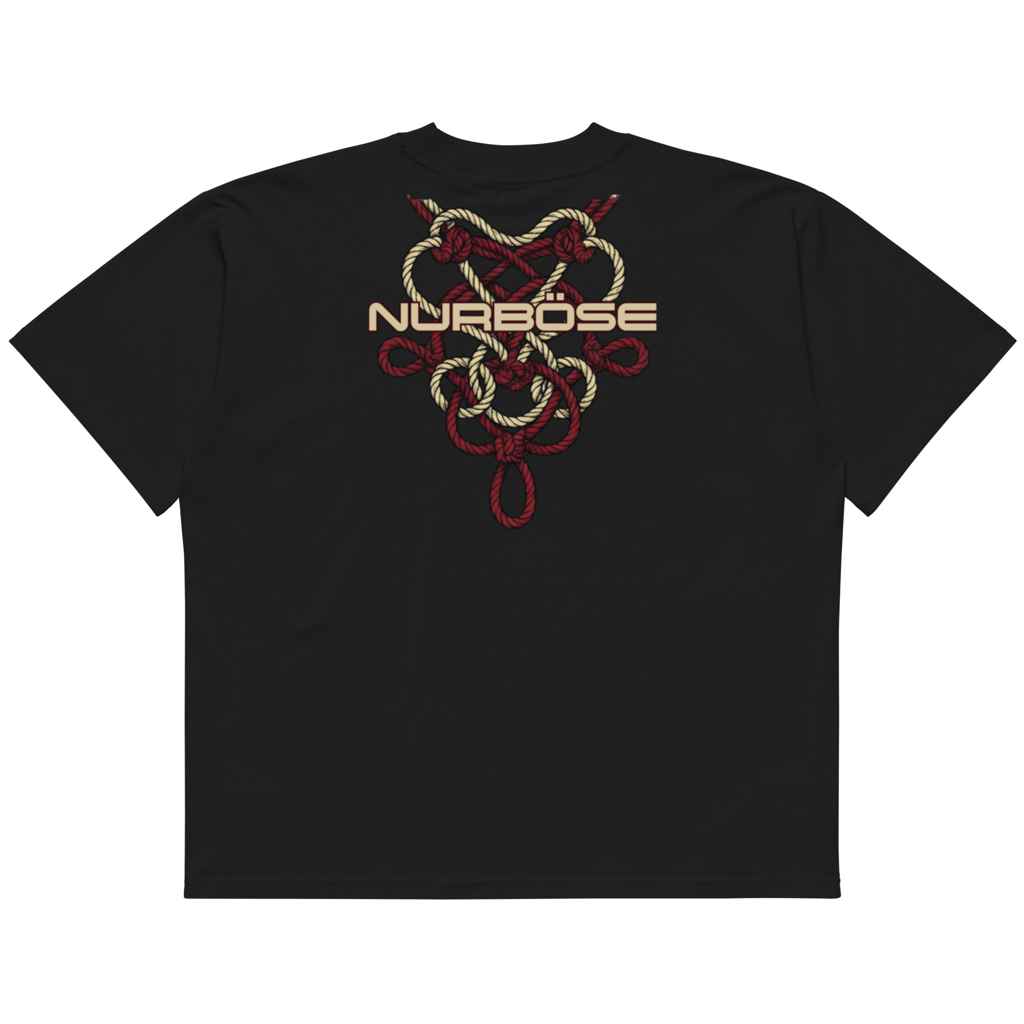 Unisex Organic Oversized T-Shirt Rope – Schwarz