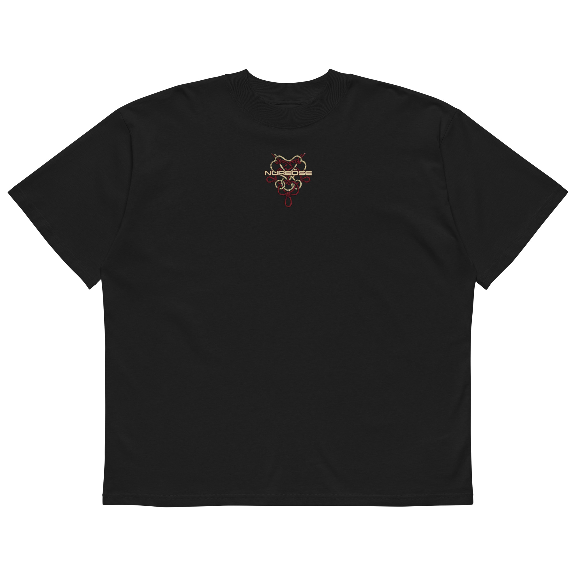 Unisex Organic Oversized T-Shirt Rope – Schwarz