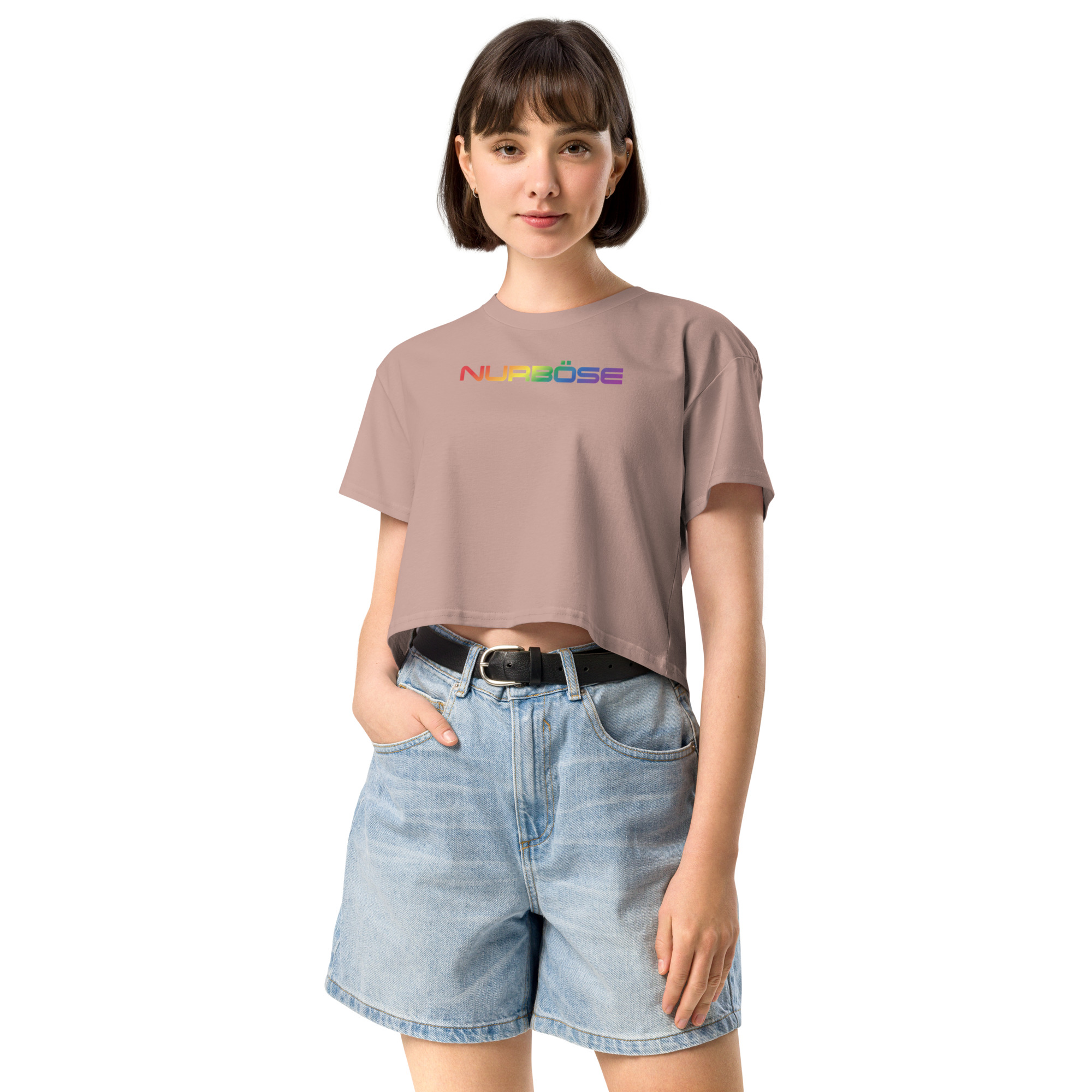 Unisex Organic Crop Top PRIDE edition – Pink