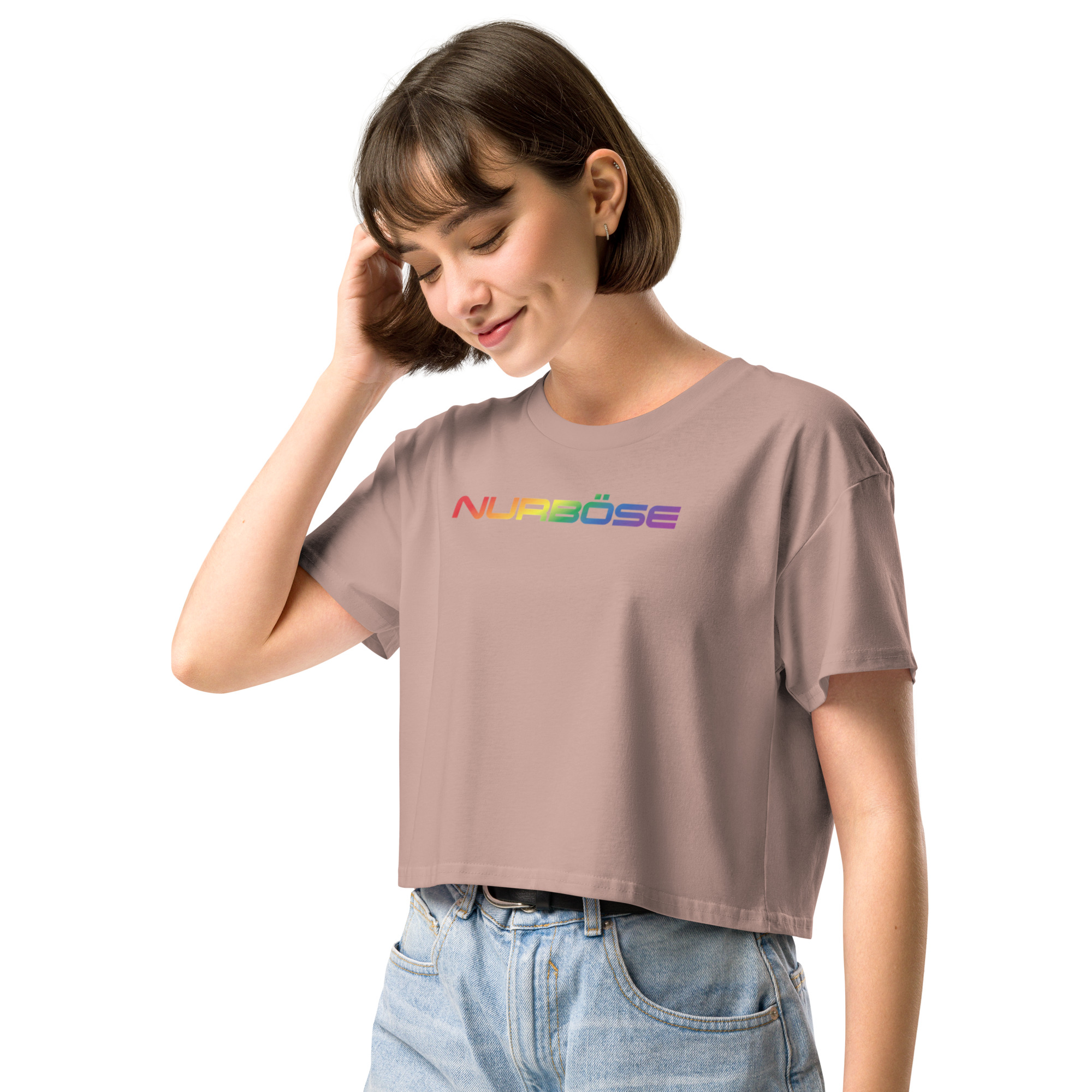 Unisex Organic Crop Top PRIDE edition – Pink