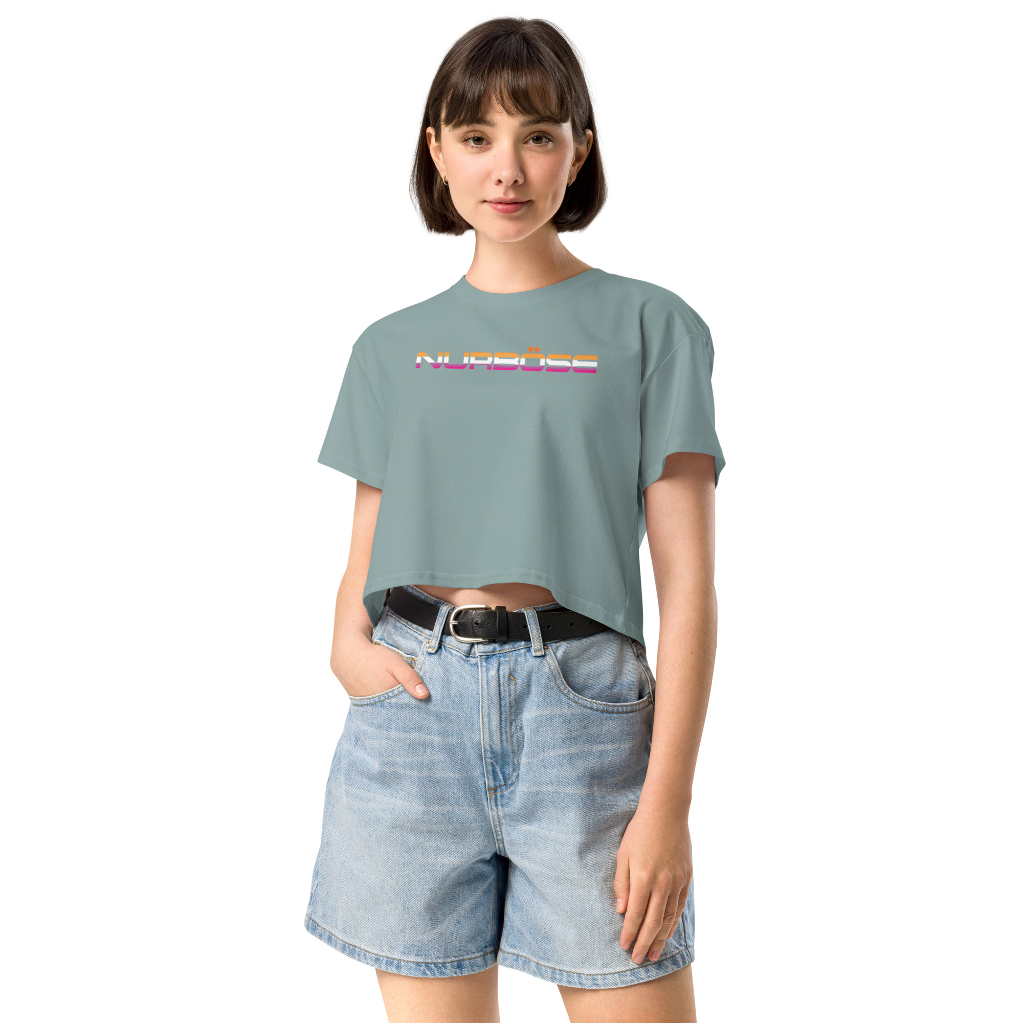 Unisex Organic Crop Top lesbian Pride/ Not your girl