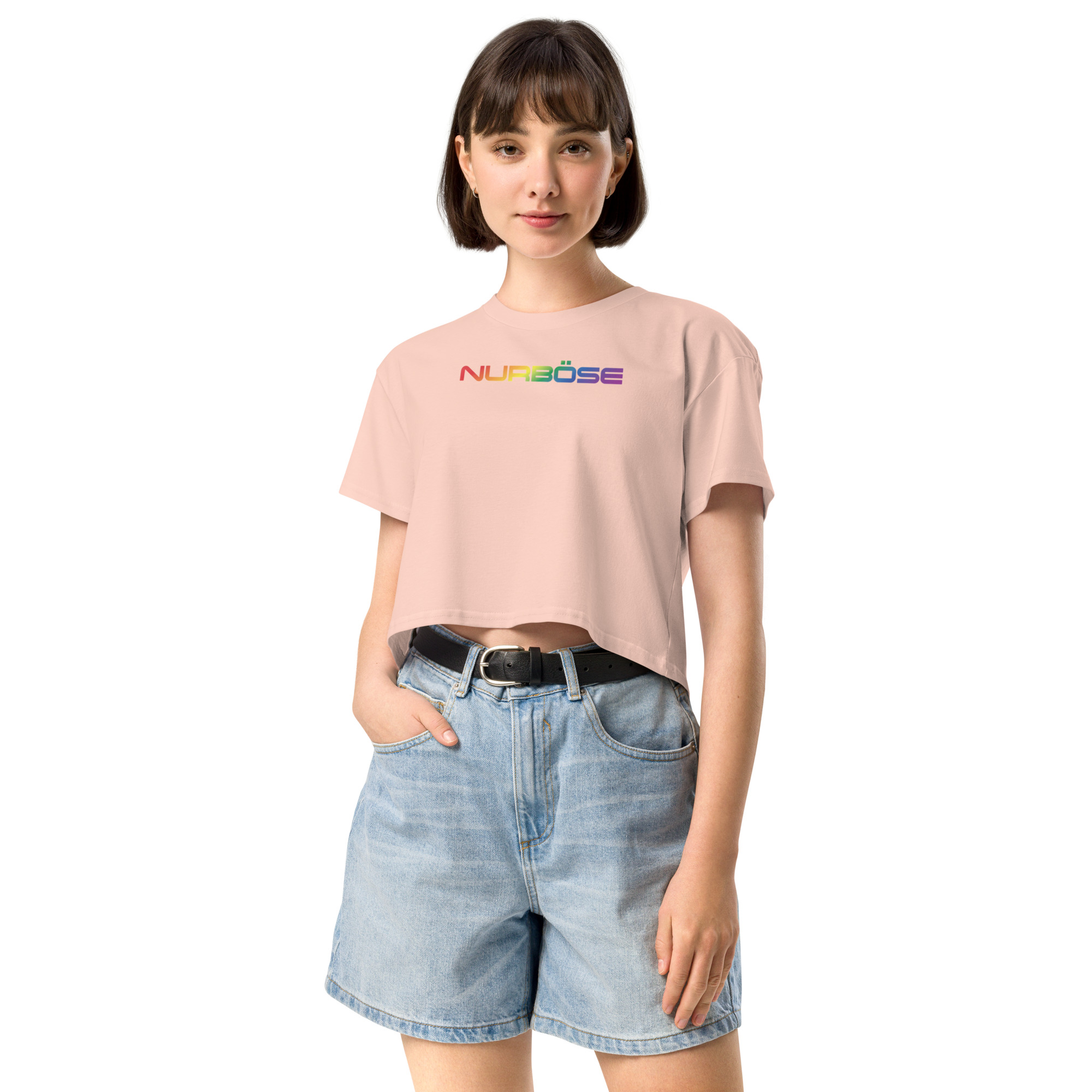 Unisex Organic Crop Top PRIDE edition – Pink