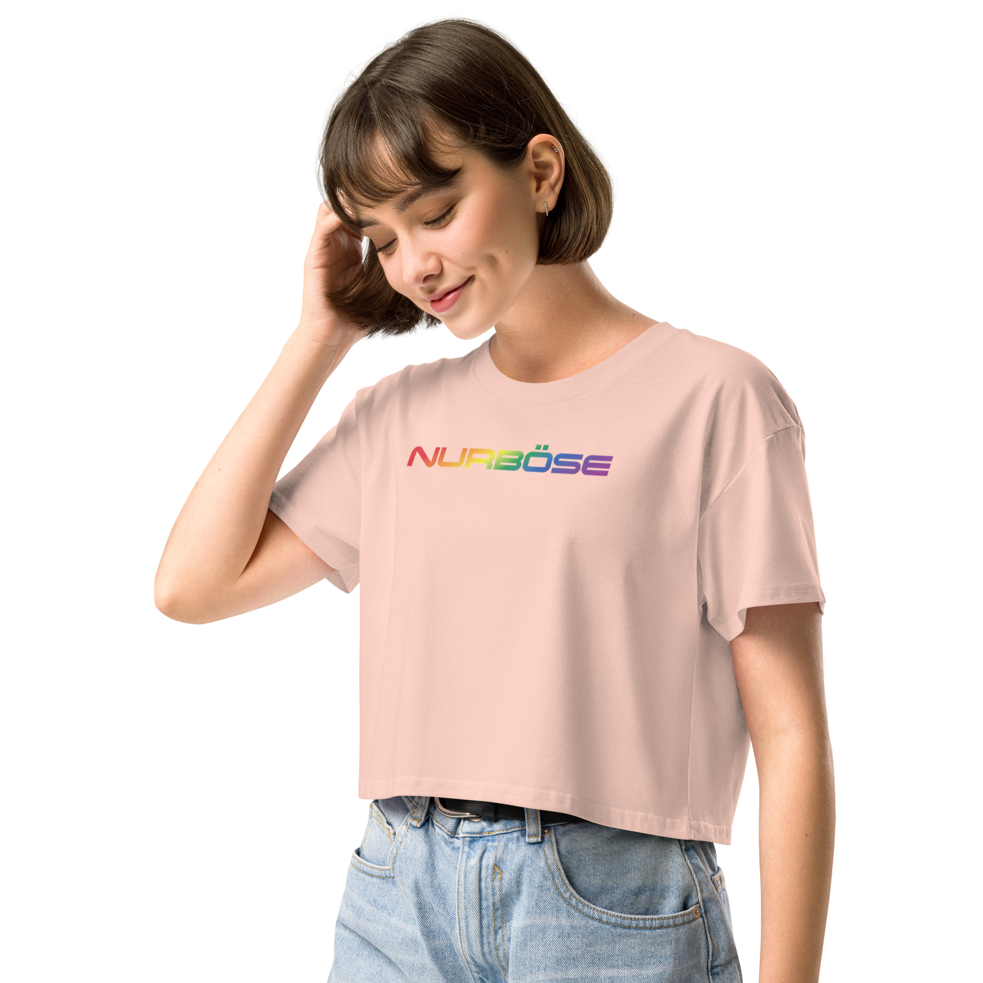 Unisex Organic Crop Top PRIDE edition – Pink